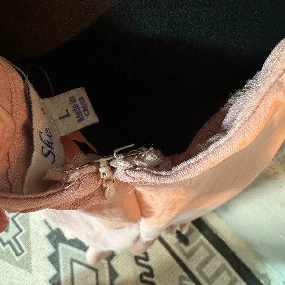 She + Sky Ruffle Mock Wrap Dress Size Large - Picture 3 of 12